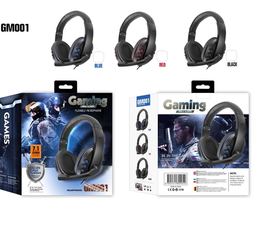 GM001 gaming headphones, wire-controlled headphones with tuning, mobile game PUBG headphones, Honor of Kings headphones, over-ear headphones, computer headphones