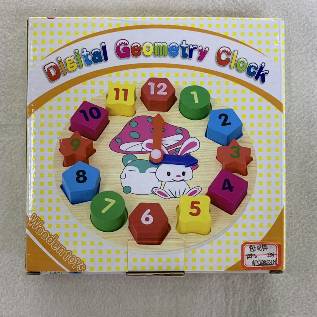 Puzzle cognitive time shape rabbit clock