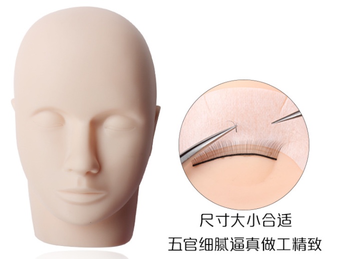 Eyelash extension students' practice special dummy head eyelash extension tools for beginners to practice head models and eyelash extension tools, exclusively for export Specification image
