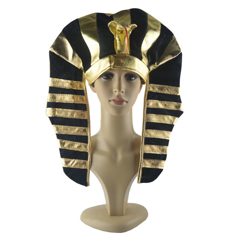 Halloween props: Adult Indian feather headwear, Egyptian pharaoh hat, cosplay of primitive man chief accessories details Picture