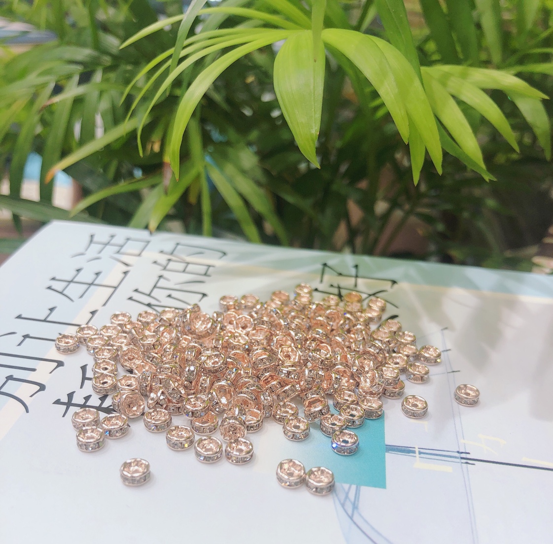 4mm straight-edge diamond ring: silver, gold, rose gold, Kc gold, white K, gun black Item Picture