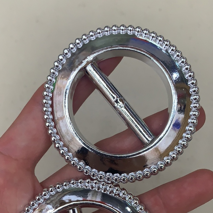 圆形日字扣腰带风衣装饰调节扣三档扣uv 环保扣