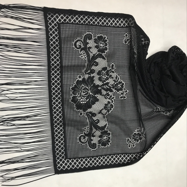 Small Lattice Hollowed-Out Lace Scarf Scarf