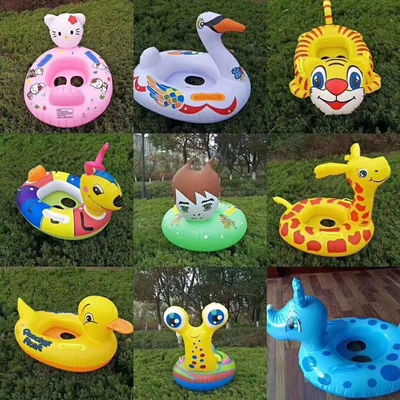 PVC inflatable children seat mermaid lead boat handle new animal seat circle manufacturers hot sales thumbnail