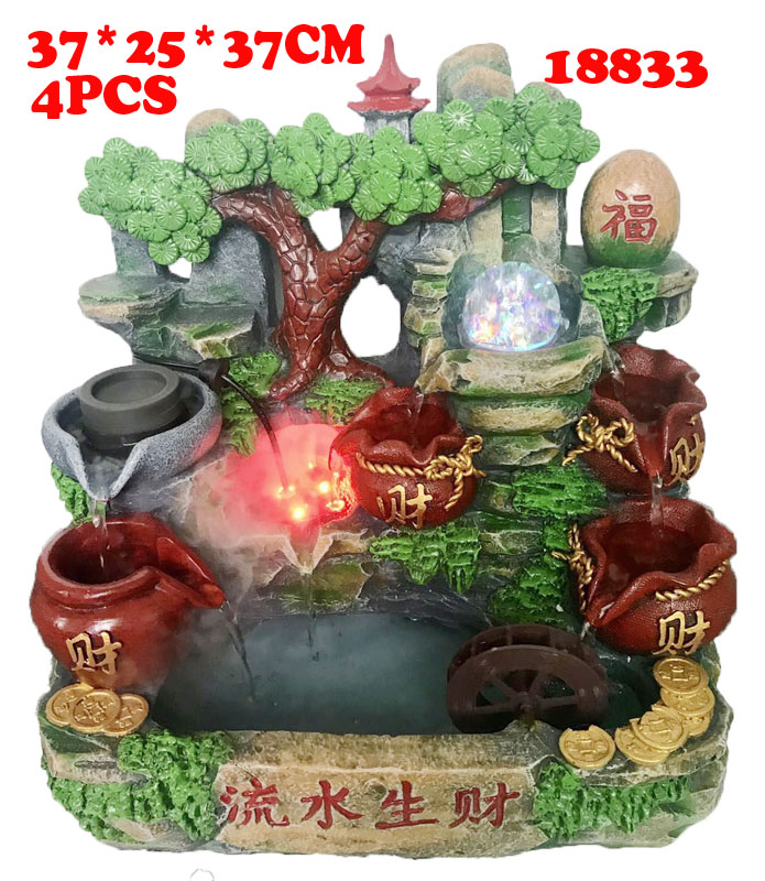 18835假山工艺品流水喷泉风水轮树脂摆件创意树脂工艺家居装饰品详情图10