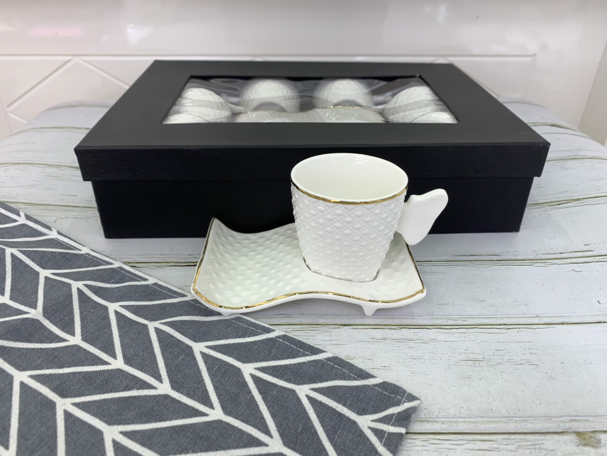 K008 90 Cc coffee cup saucer gold thumbnail
