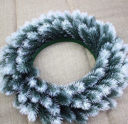 114白色中环45cm 圣诞用品花环细节图