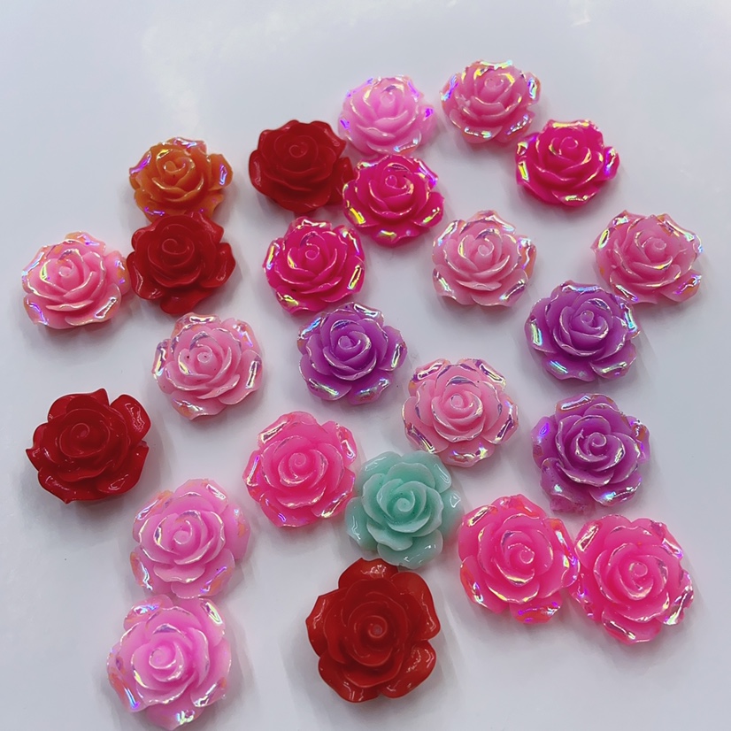 Shuzhi Series Rose 19mm resin accessories for mobile phones and refrigerators, Fuwode A111