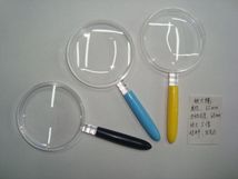 塑料放大镜 压克力实验用品手持直径65mm圆柄放大镜