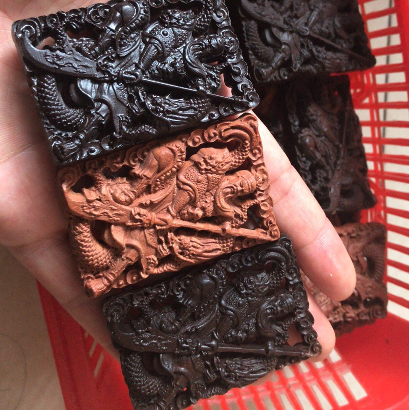 精雕雷击枣木雷击桃木牌、可配链条图