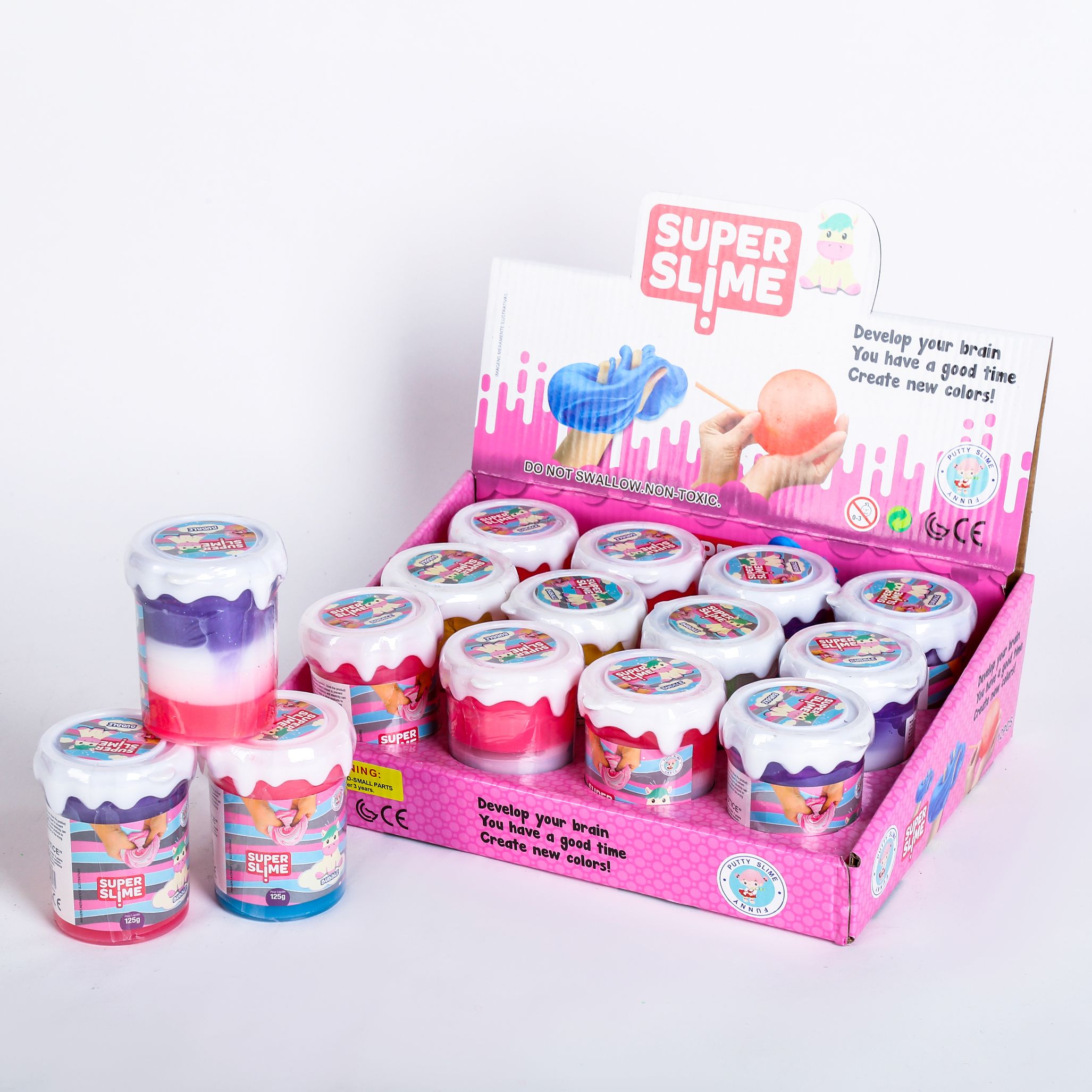 Web celebrity slyme girl DIY tricolor toy transparent color clay manufacturer direct wholesale thumbnail