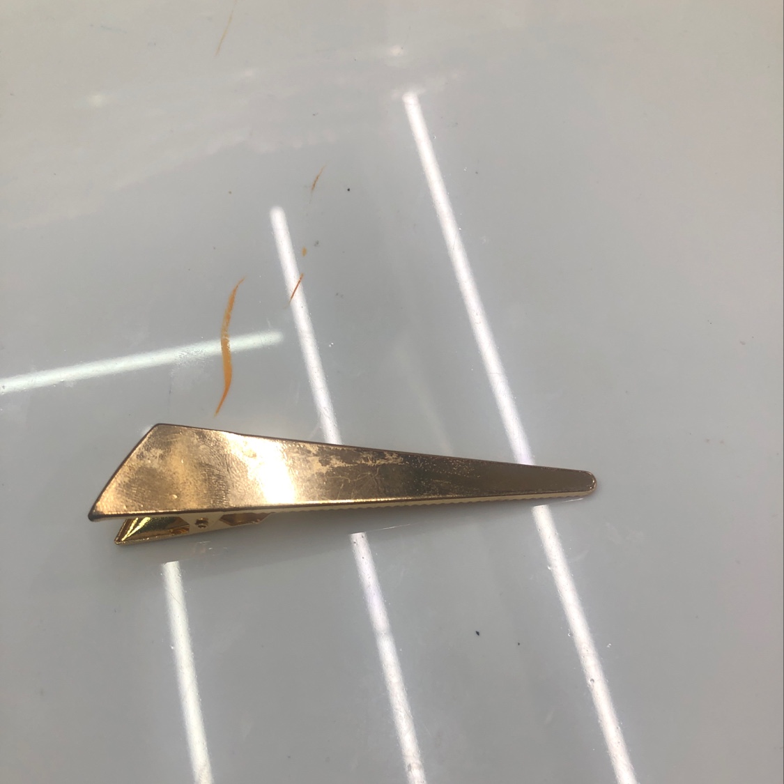 8 cm slanted triangular KC alloy clip accessories for Xiaogao jewelry