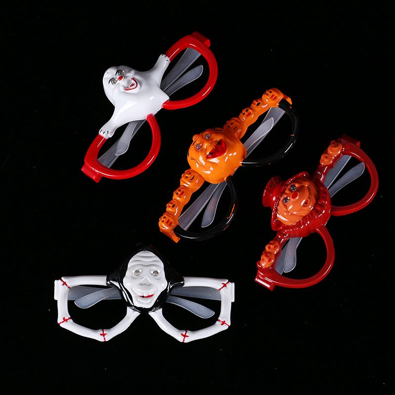 Manufacturers direct lighting toys Halloween concert props skeleton fluorescent glasses wholesale