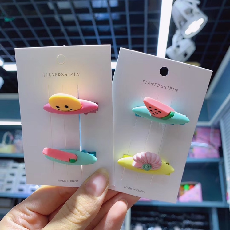 立体卡通水果配件压夹绚丽多彩美滋滋超好看 看了都想要