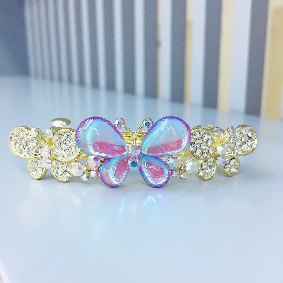 发夹后脑勺发卡顶夹蝴蝶结夹盘发夹水晶女卡子水钻头饰韩国成人发饰详情11