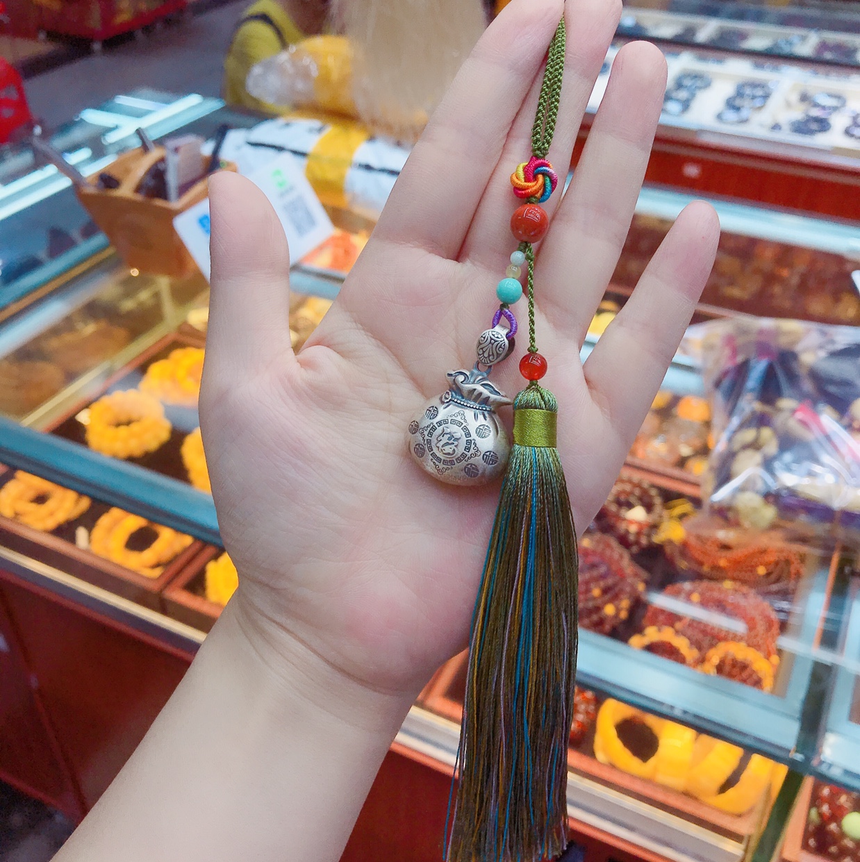 Pure silver lucky bag pendant