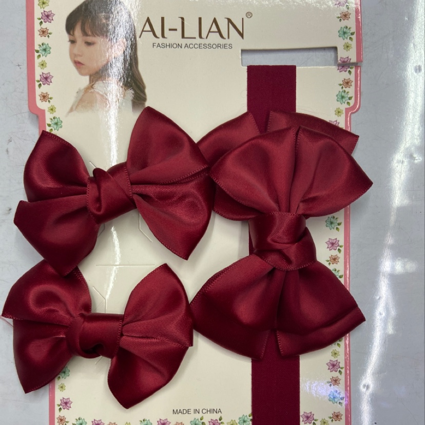 Korean version of cute children bow baby little girl hair band clip hair band thumbnail