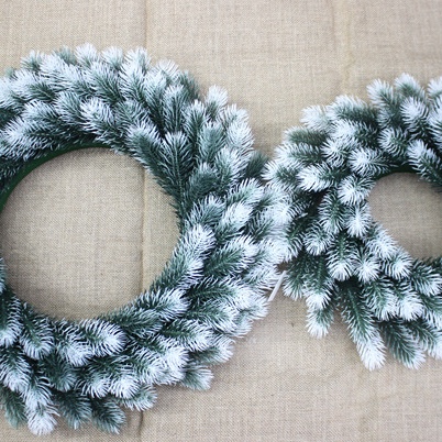 114白色中环45cm 圣诞用品花环详情图7