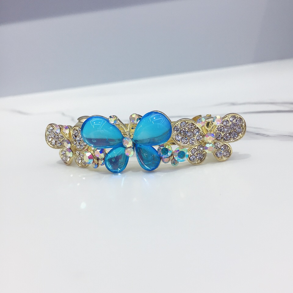 发夹后脑勺发卡顶夹蝴蝶结夹盘发夹水晶女卡子水钻头饰韩国成人发饰详情5