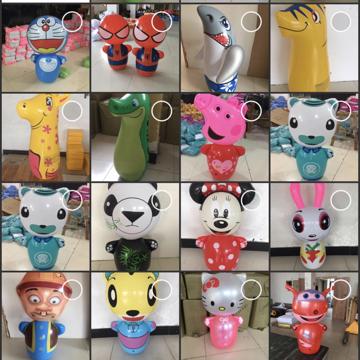 pvc children's inflatable toys 90Cm animal untoppleable dolls, baby inflatable toys details Picture
