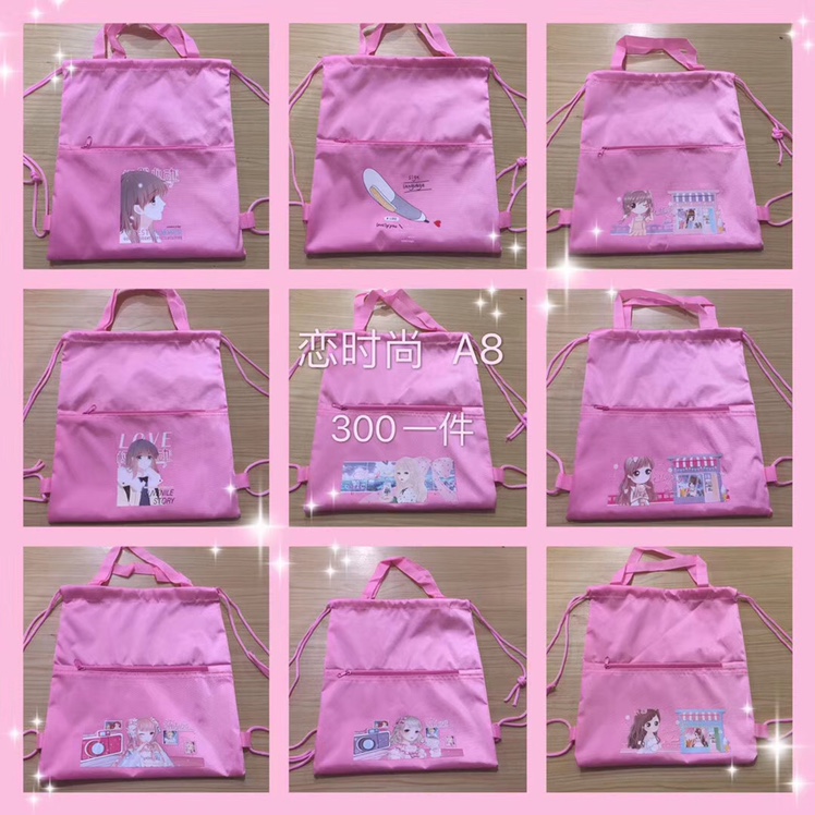 Love Fashion A6 Cartoon Backpack Spring And Summer Travel Essential External Zipper Can Be Bunched Mouth Convenient And Practical details Picture