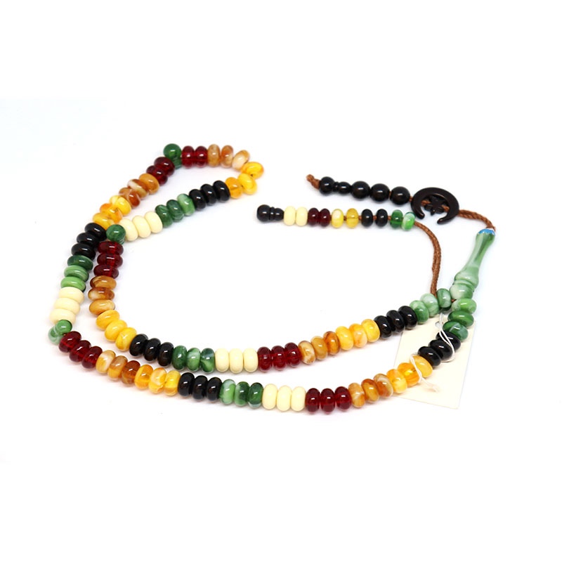 Focus on Muslim beads multi-color abacus beads plastic 99 pieces thumbnail