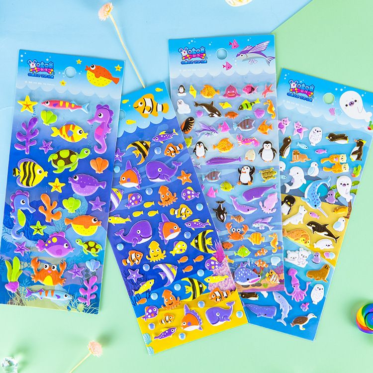 Wah Ti factory direct sales new puzzle creative cartoon DIY stickers fun colorful stickers can be wholesale full figure