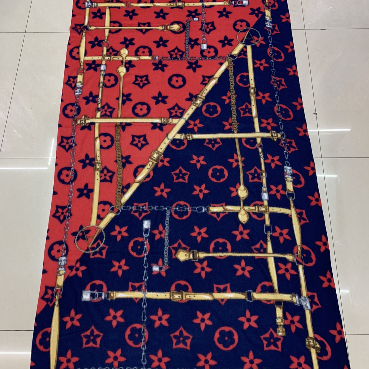 Autumn and winter new style fashion temperament versatile long soft warm printing trend pattern scarf scarf scarf neck household air conditioning room multi-purpose scarf blanket thumbnail