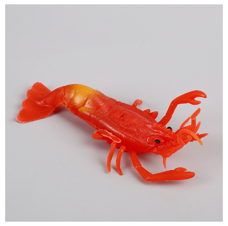 新款龙虾外贸仿真玩具 软胶动物模型TPR赠品地摊儿童玩具现货批发产品图