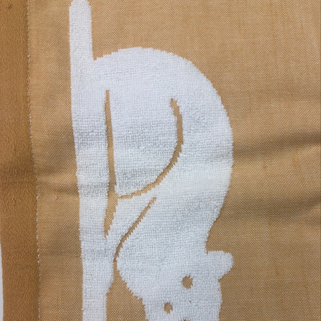 Yellow kitten gauze jacquard