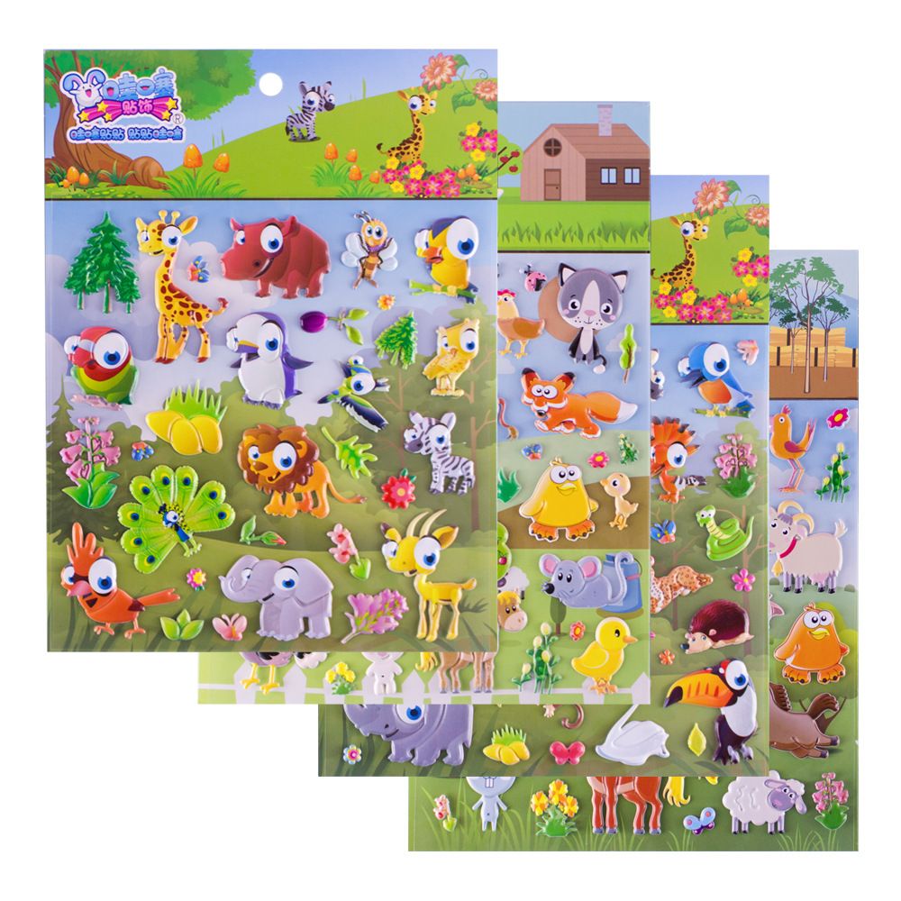 Wahoo children's puzzle cartoon Q version of animal foam stickers can be wholesale Item Picture