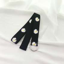 厂家直销3.2cm小雏菊印刷定制款韩版涤棉粗纹腰带帆布腰带织带