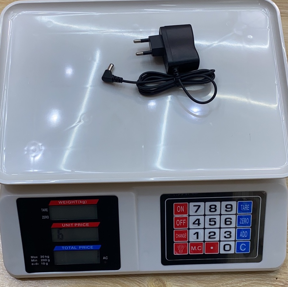 电子计价秤，一箱装5台单个彩盒包装。用途：称水果蔬菜 称各种产品图