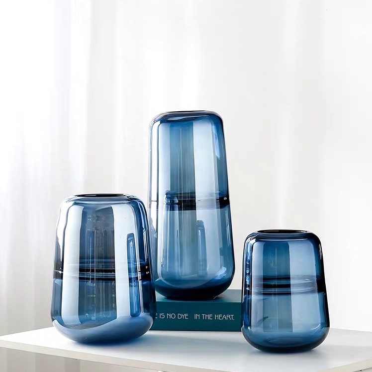 Nordic InS-style minimalist home glass vases, indoor flower arrangements, living room model room ornaments in stock for wholesale