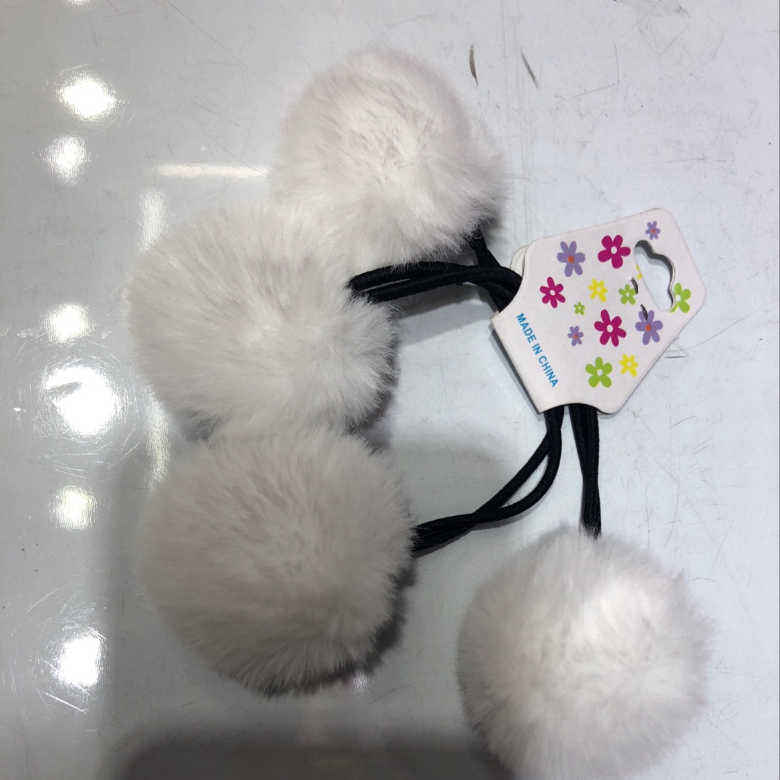 5公分对对毛球 白色