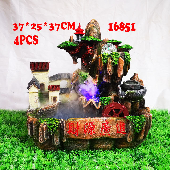 18835假山工艺品流水喷泉风水轮树脂摆件创意树脂工艺家居装饰品详情图8