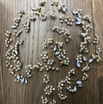 Europe and the United States sell hot hand bride hair accessories wrapped pearl long heirloom rhinestone wrapped hair hoop high-end bride hair accessories