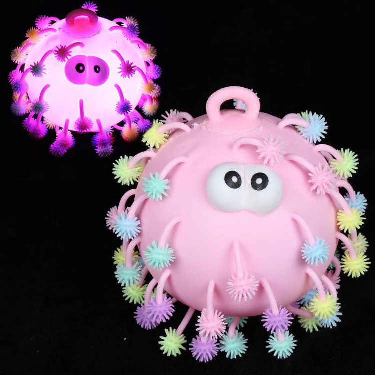 闪光雪花毛毛球