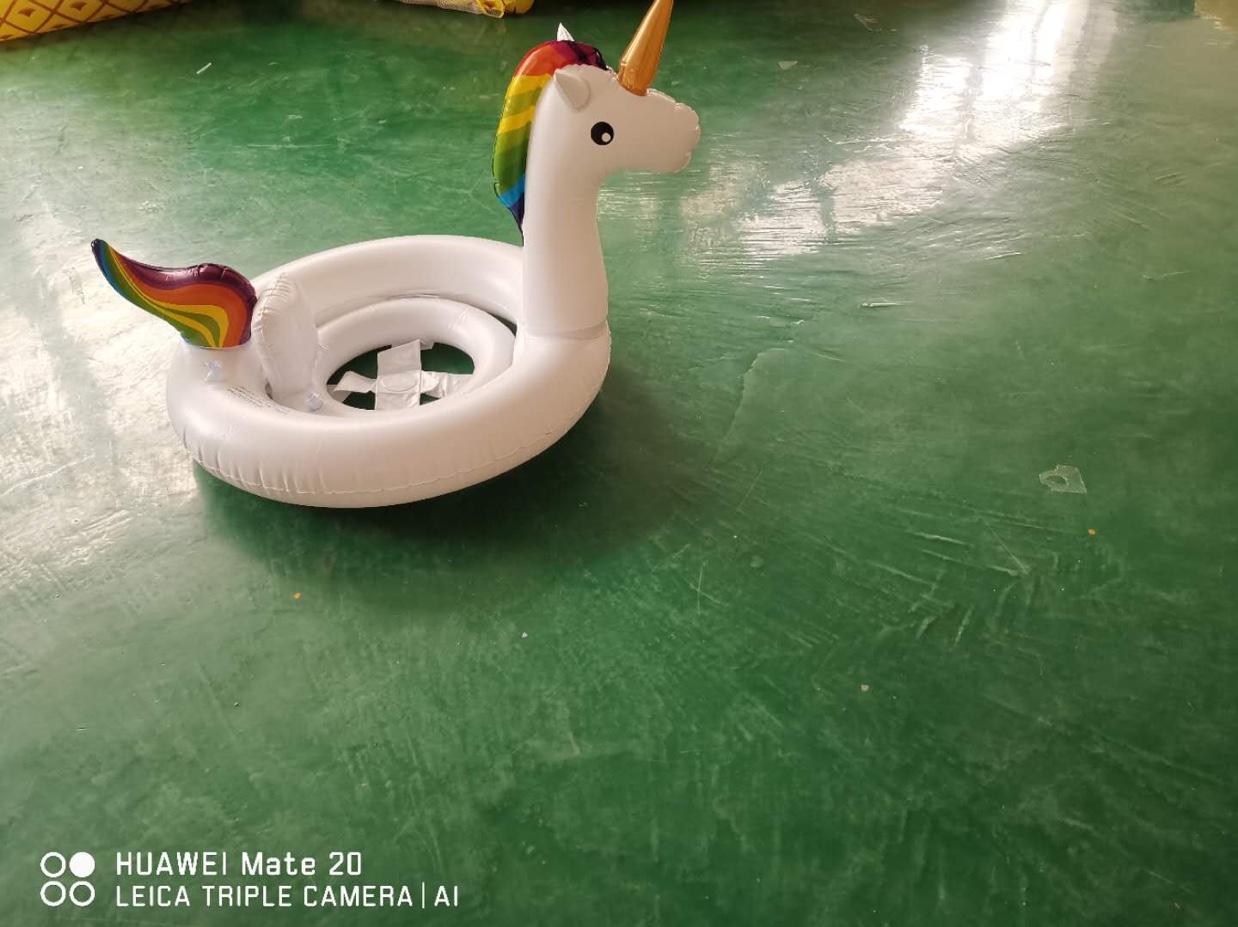 Wholesale of unicorn sitting and swimming ring toys details Picture