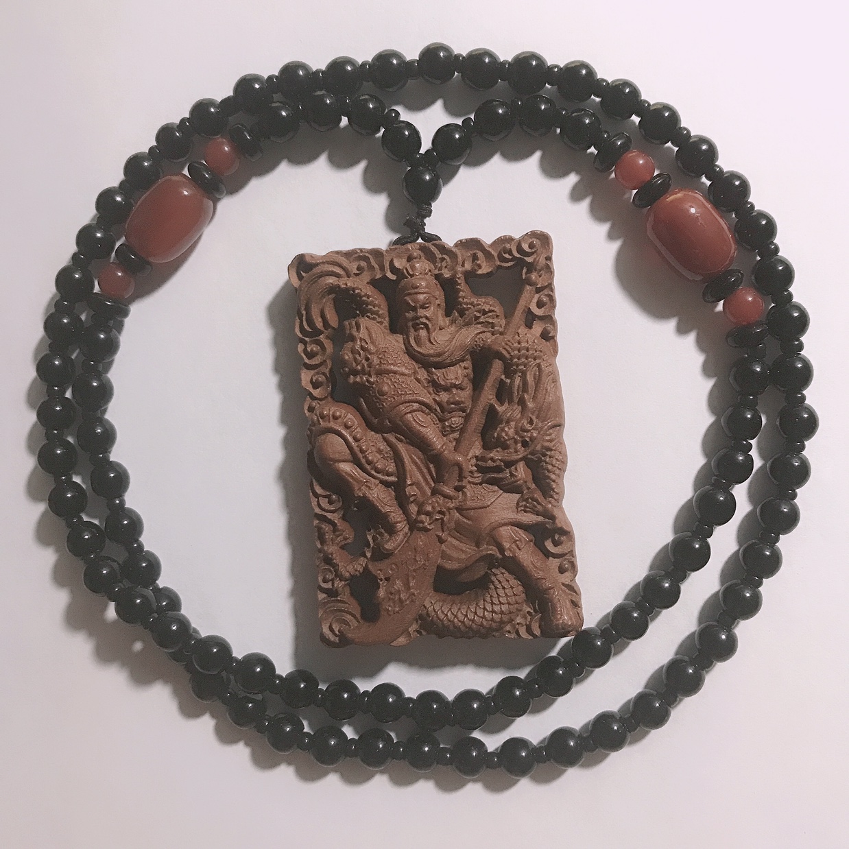 精雕雷击枣木雷击桃木牌、可配链条产品图