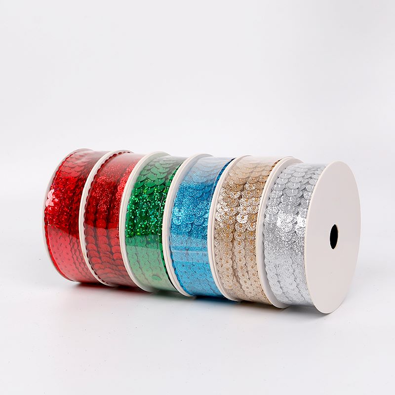 6mm亮片 舞台演出服鞋子窗帘装饰条辅料DIY配件 花边绣品连线带                           