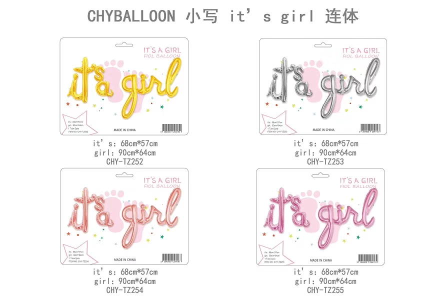 Aluminum film balloon its agirl