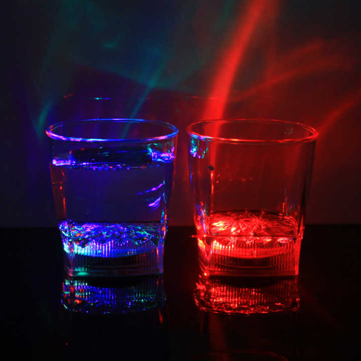 炫彩感应闪光杯婚庆用品爆款产品，各式各样闪光电子产品和玩具开关闪光四角杯详情图7
