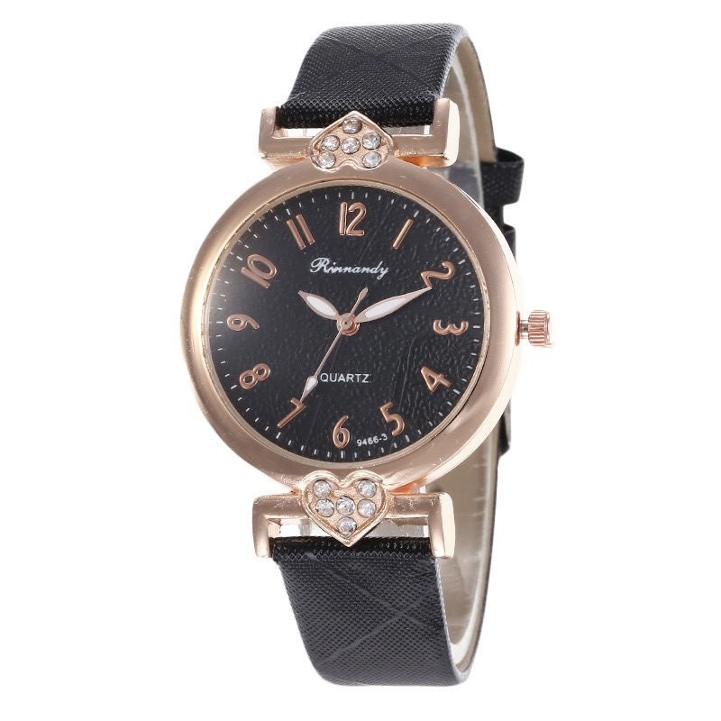 Ladies jewelry watch set with diamond English Watch Student watch a hot selling leather watchband digital watch 1882/26 thumbnail