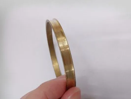 Factory direct sales of DIY flat groove bracelets, European and American smooth plate copper bracelets, jewelry accessories thumbnail