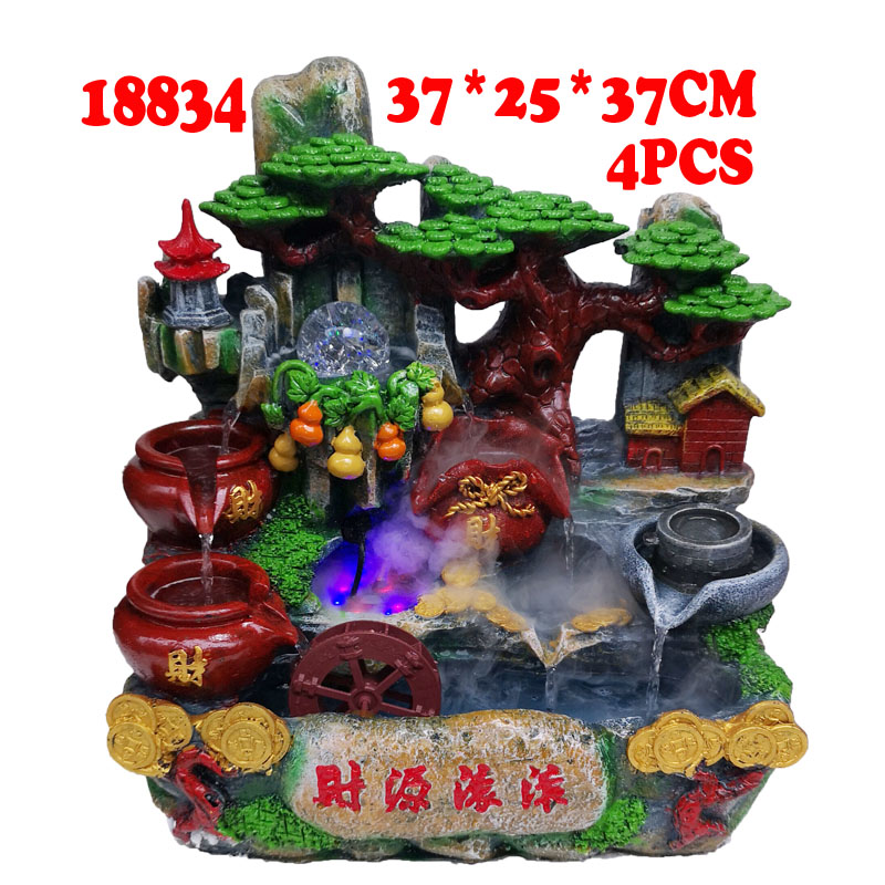 18835假山工艺品流水喷泉风水轮树脂摆件创意树脂工艺家居装饰品详情图11