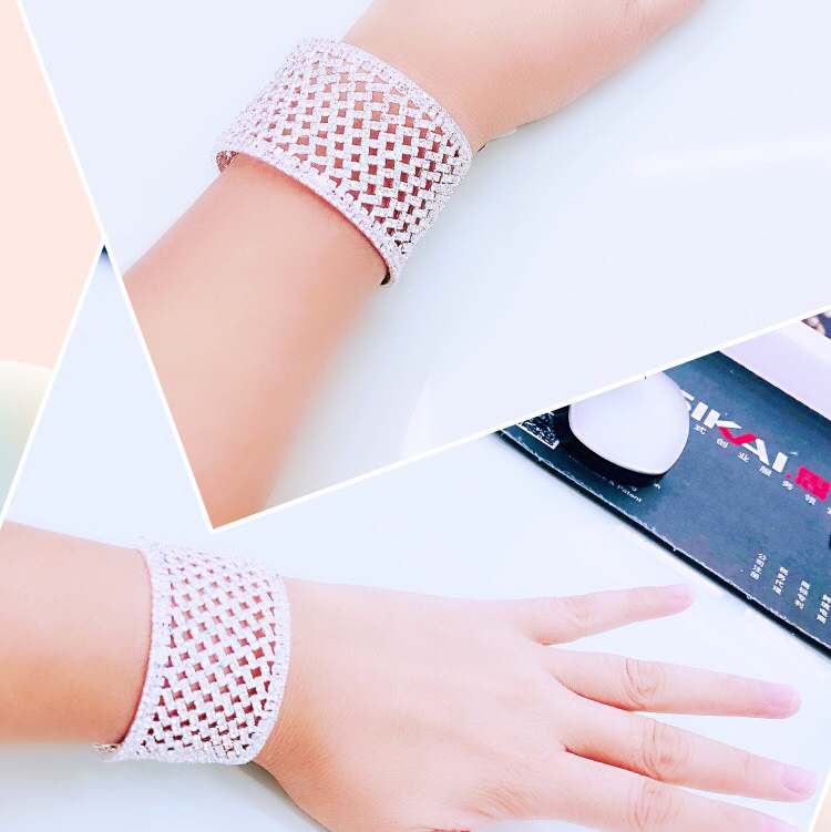 Exaggerated fashion bracelets for wedding dress cross-border fashion temperament 8 rows of studded elastic bracelets full of diamonds
