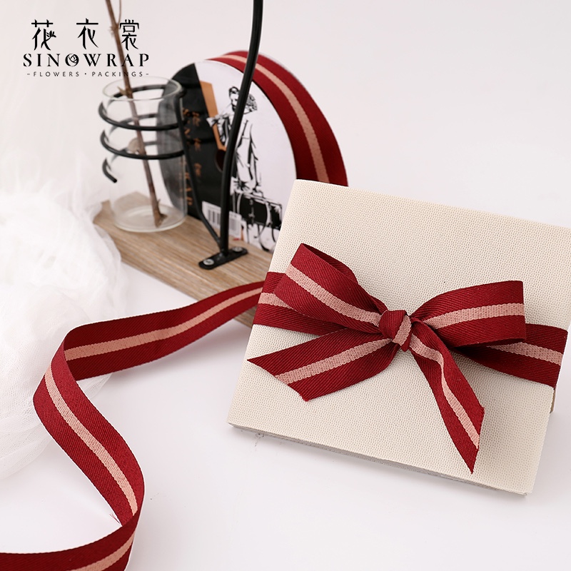 花衣裳鲜花包装织带双色缎带花店花艺礼品包装丝带蛋糕拼色绸带