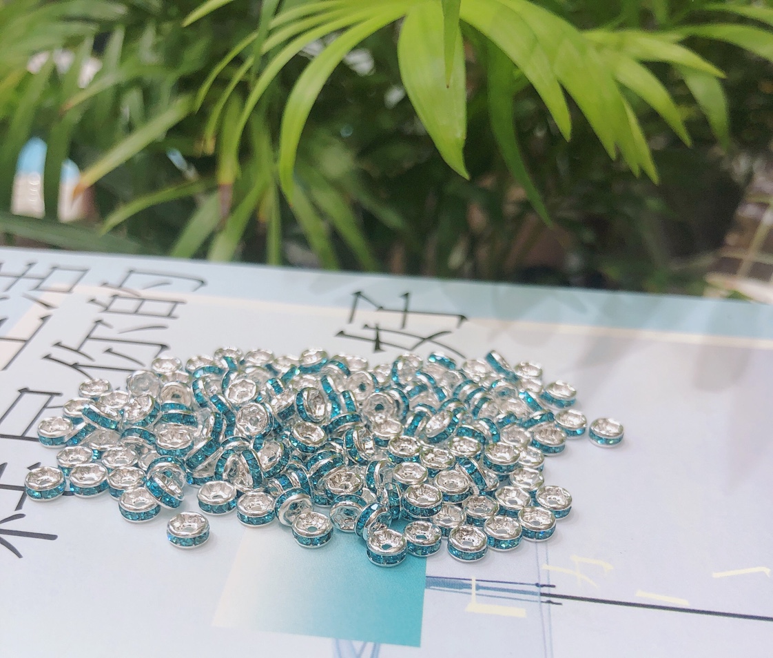 4mm straight-edge colored diamond ring, common colors: AB, lake blue, light green, bright red, royal blue, black, special colors: light pink Specification image