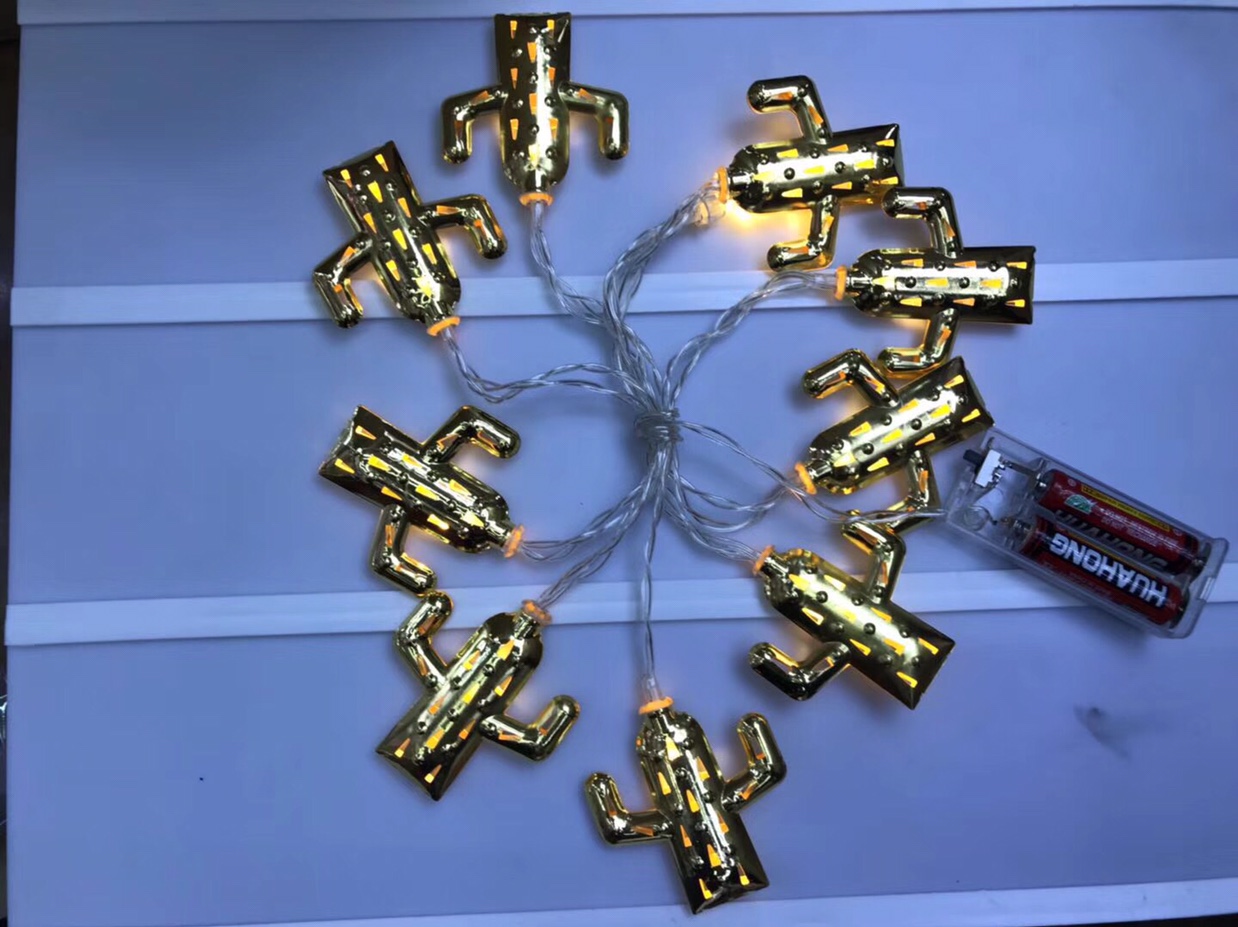 圣诞灯串配件批发铁艺镂空形状庭院派对装饰彩灯挂件批发008